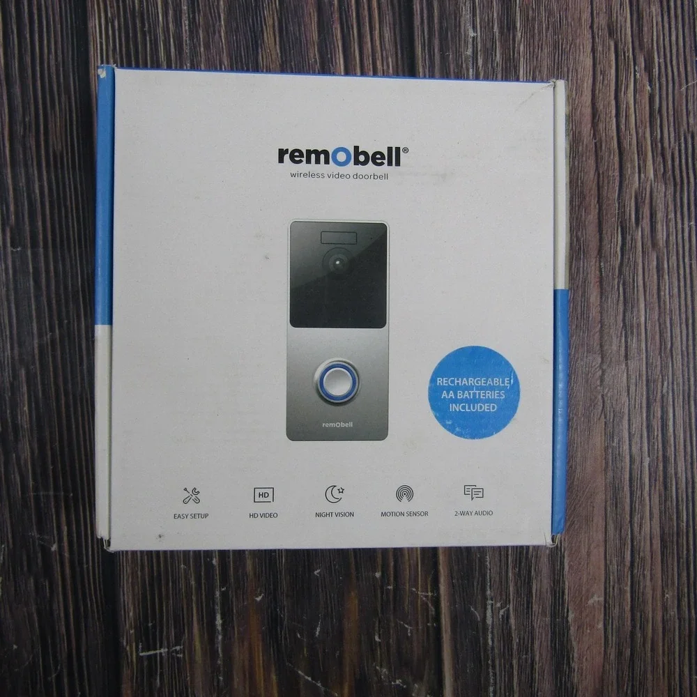 RemoBell Wireless Video Doorbell Silver WiFi HD‎ 2-Way Audio Night Vision Motion